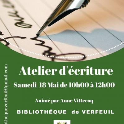 Atelier ecriture mai 19